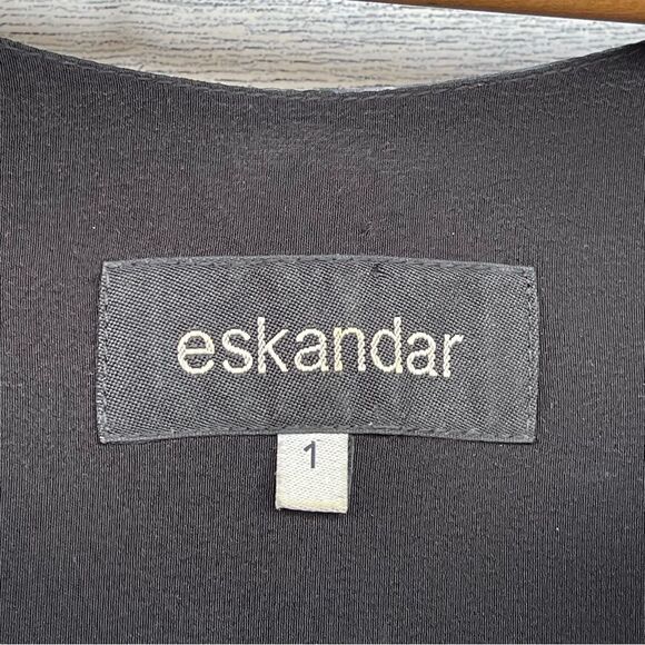 COPY - Eskandar CHEVRON Shibori Silk Double Layer Pinny Dress Size 1 /10/12 - Picture 5 of 11